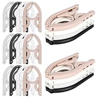 Travel Hangers 20 PCS Folding Clothes Hangers Portable Plastic Clothes Coats Hangers Non-SlipTravel Hanger Portable Folding Foldable Space Saving Coat Hanger for Home,Hotel,Travel,Camping