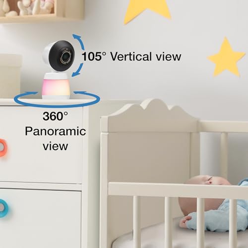 VTech Smart WiFi Baby Monitor – See Your Baby at Home or from Anywhere, 2K Camera, 5.5" Screen, 24X Zoom, Wide Angle, Night Vision, Night Light, Free App | Smart HD Plus by VTech - Image 9