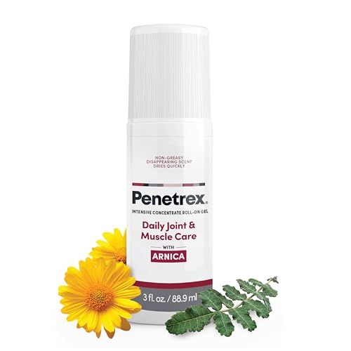 Penetrex Joint & Muscle Therapy Roll On - Soothing Gel for Back, Neck, Hands, Feet - Premium Whole Body Rub with Arnica, Vitamin B6 MSM & Boswellia - 3oz
