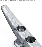 Simplified Living 6” Dock Cleats: Rough Cast Hot Dipped Galvanized Iron: 4, 8, 16 Pack (4 Pack)