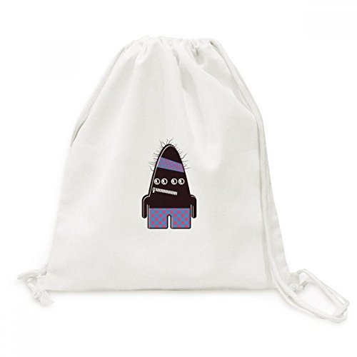 Sac univers et monster black alien en toile resistant avec double cordon de serrage