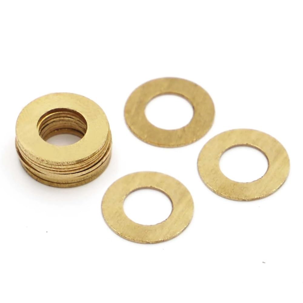 Chaouyyz Color M2-M16 Copper Washer,Brass Flat Washer/Color/50Pcs M6*12 * 1Mm