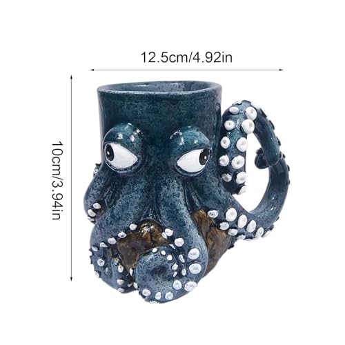 Taza de pulpo cómoda con asa de tentáculo para evitar quemaduras 3