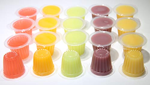 Jelly Fruit Pots for Reptiles, Protein Jelly Fruit Cups for Lizards, Geckos, Insects, Birds, Parrots, Bulk Packs (Fruit Mix, 20)