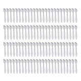 Reusable Mini Make-up Spatulas, 100 pieces,White.