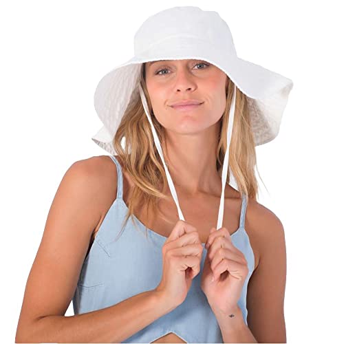 Chapeau de soleil Hurley grand bord bob d'été pliable et casquette de plage femme