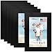 Icona Bay 4x6 Picture Frame (6 Pack, Black), Black Sturdy Wood Composite Photo Frame 4 x 6, Wall or Table Mount, Set of 6 Exclusives Collection