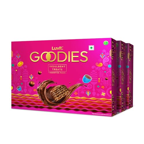 Image of LuvIt. Goodies Chocolates Treat Gift Pack | For Birthday, Rakhi, Diwali Occasions (3 x 182.44 g)