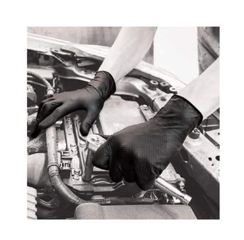 Bodyguards GL1002 Finite Black Nitrile Gloves, 8/Medium, Black (Pack of 100)