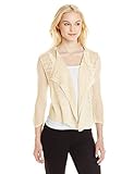 Leo & Nicole Women's Missy Drape-Front Cardigan Sweater