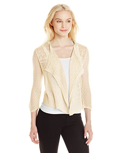 Leo & Nicole Women's Missy Drape-Front Cardigan Sweater
