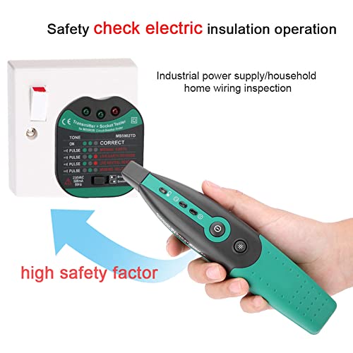 MASTECH MS5902 AC 110V / 220V ABS-zekering zekering detector EU stopcontacttester (EU plug) - Image 4