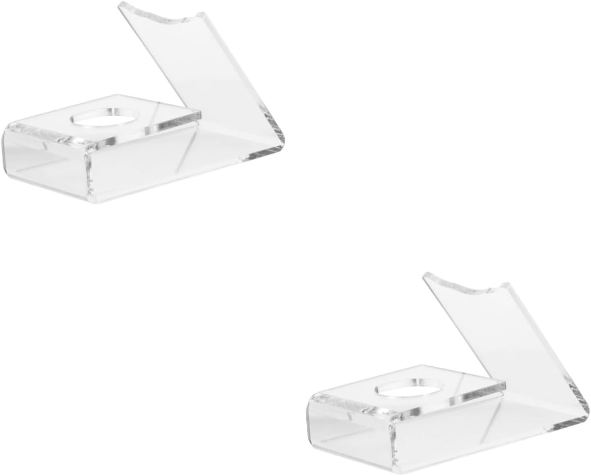 Mikikit 5pcs Table Tennis Holder Stand Clear Display Rack for Racket Storage and Stable Design for Desktop Use for Souvenir Paddles