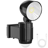 AIXPI Motion Sensor Lights Outdoor, Rechargeable 6000mAh Battery Powered Light with 20s to 300s Working Time Adjustment, Waterproof LED Security Light for Garden, Garage, Yard (1 Pack)