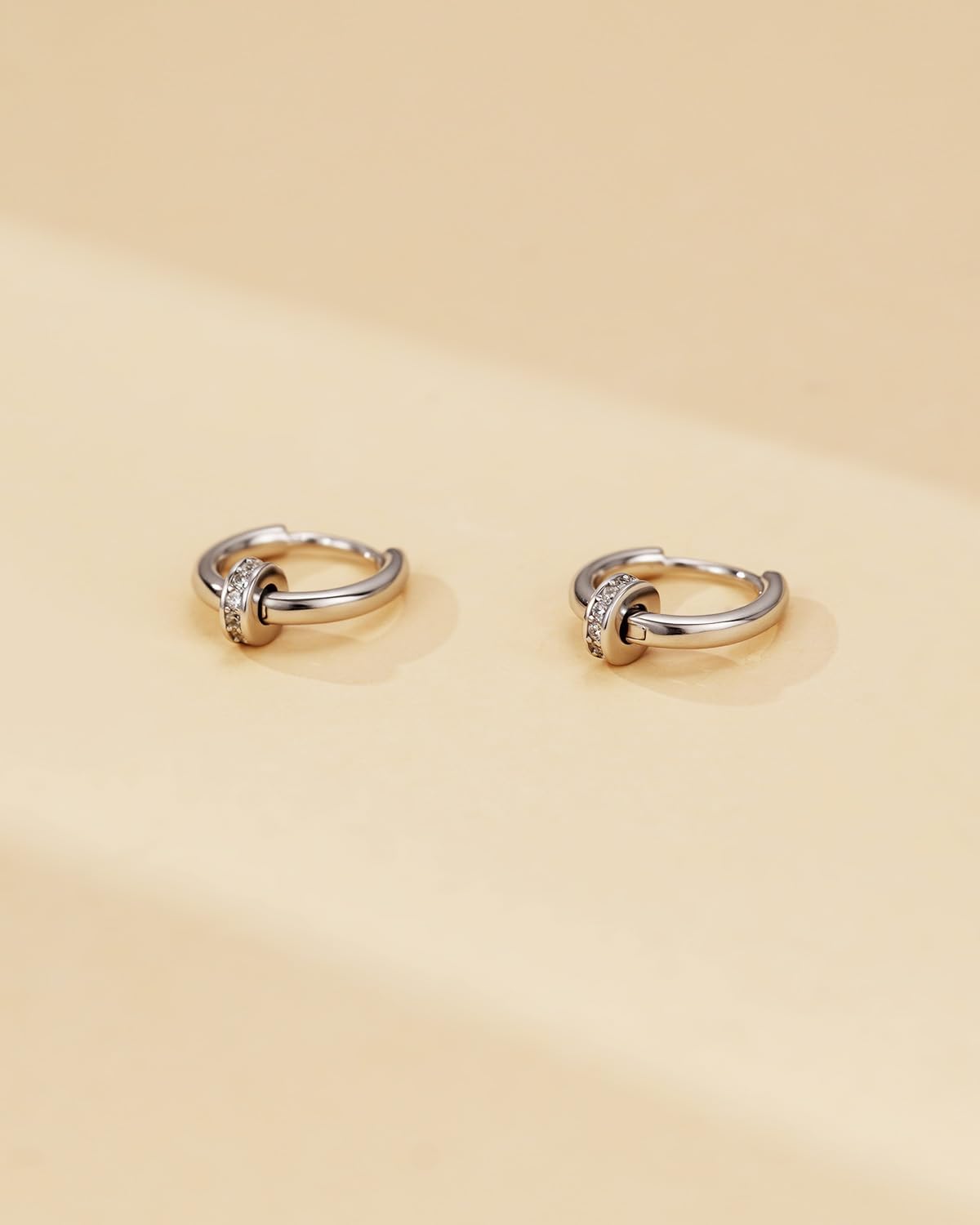Small Huggie Hoop Everyday Earrings: Real 925 Sterling Silver 14K Gold Dainty Cartilage Helix Zirconia Sleeper Huggies Earrings, Simple Hypoallergenic Lightweight Trendy Jewelry Gifts for Her