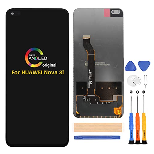 A-MIND for Huawei Nova 8i LCD Display Touch Digitizer NEN-L22 NEN-LX1 NEN-LX3 Screen Replacement Full Assembly Repair Kits with Tools
