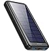 Trswyop Batterie Externe Chargeur Solaire 26800mAh, 【2022 Version Mise à Jour】 Chargeur Portable 3 Entrées USB C Power Bank Batterie de Secours pour iPhone 12 13 Pro XS Samsung S21 S20 Huawei Tablet