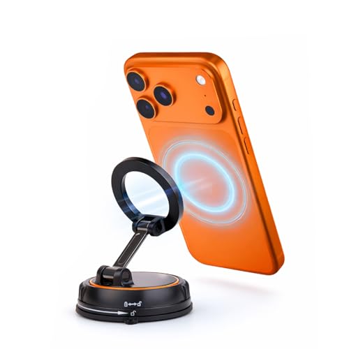 Image of Capes Maglock Anywhere Mount Magnetic Phone Holder for Car, Gym & Home | 360 Rotatable & Foldable Mag-Safe Compatible Suction Mount for iPhones & Androids