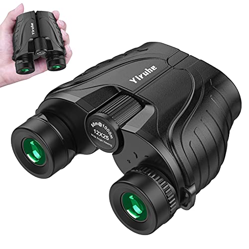 Yiruhe kompakt Fernglas, 12 x 25 Fernglas für Erwachsene und Kinder, einfach zu fokussieren, HD-Binokular für…