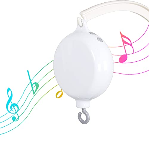 Image of Crib Mobile Music Box,Crib Mobile Motor,Crib Mobile Bed Bell with 3 Gears,Volume Adjustable,35 Children's Songs Music,Battery Operated（Without Arm）