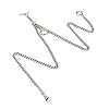 Brrnoo Clip Pocket Watch Chain with T Bar, Vintage Metal Alloy Pocket Vest Chain,44cm Retro Vintage Metal Pocket Watch Chain Link Classic Antique Gift (silver) #4