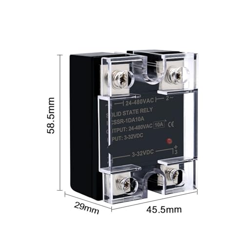 Relais statique 40A relais de commande monophasé CC CA 3-32V pour commutation électronique