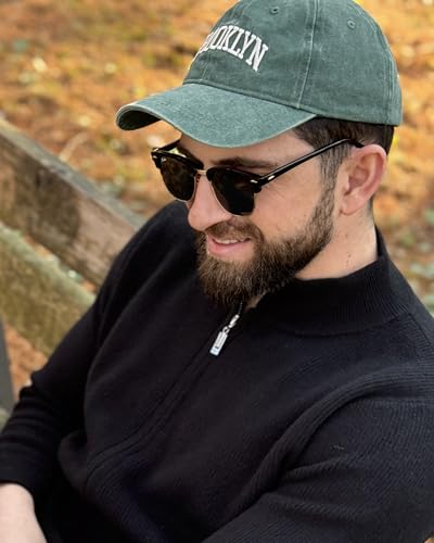 Pro Acme Semi-Rimless Frame Square Sunglasses for Men Women 100% Real Glass Lens2