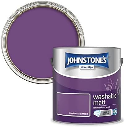 Johnstone's - Washable Paint - Blackcurrant Magic - Matt Finish - Emulsion Paint - Highly Durable - Stain Resistant - Non Toxic & Low Odour - 12m2 Coverage per Litre - 2.5L
