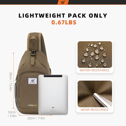 Image of SKYSPER Sling Bag RFID Crossbody Sling Backpack Cross Body Shoulder Bag Travel Hiking Daypack for Women Men(Taupe)