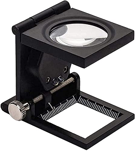Loupe 10x pliante en alliage de zinc FANDIAO avec mini compte-fils de précision