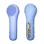 5 Modes Silicone Face Scrubber, Waterproof Face Scrubber Exfoliator for Men & Women, Rechargeable Electric Facial Cleansing Brush for Deep Cleansing, Exfoliating, Massage (Blue)