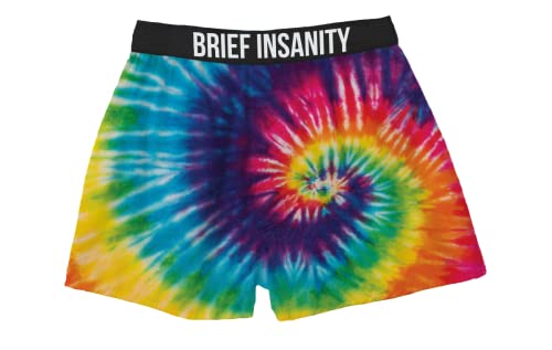 BRIEF INSANITY Tie-Dye Comfortable Fit Boxer Shorts | Vibrant, soft, silky, Unisex Tie-Dye Boxer Shorts (S-XXL)