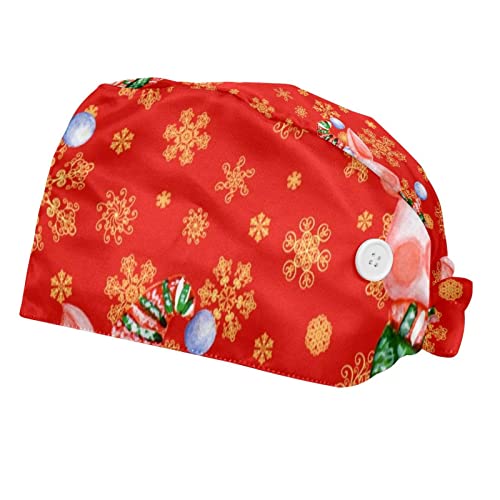 Chapeaux de Travail Anti-Glisse Unisexe Motifs Flocons Cochons de Noël Lot de 2