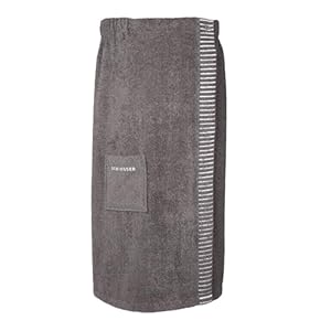 Schiesser Damen Saunakilt Rom Frottier Dunkelgrau
