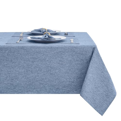 HomeJoy Rectangle Table Cloth Linen Farmhouse Stainproof Waterproof Washable Polyester