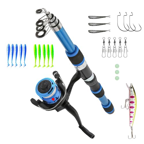 Fishing Kit For Kids - Horse Mouth 1.8m Telescopic Fishing Rod, Fish Set, Beginner Fishss Kit, Smsll Dock Gear Kits, Kids Fish E