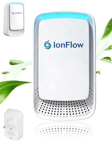 IonFlow Air Ionizer Wellvire, IonFlow Air Purifier Plug In, IonFlow Air Ioniser, Ultra Quiet 30db, Filter Free, Reduces Daily Irritants, Ideal for Pet Areas, Toilets, Dust Prone Spaces, Offic (1 PCS)