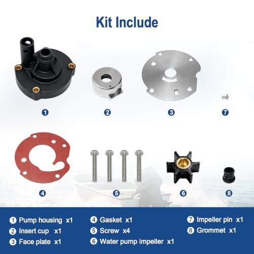 Image of MARKGOO Water Pump Repair Kit 763758 for OMC Johnson Evinrude 5.5 6 7.5 HP