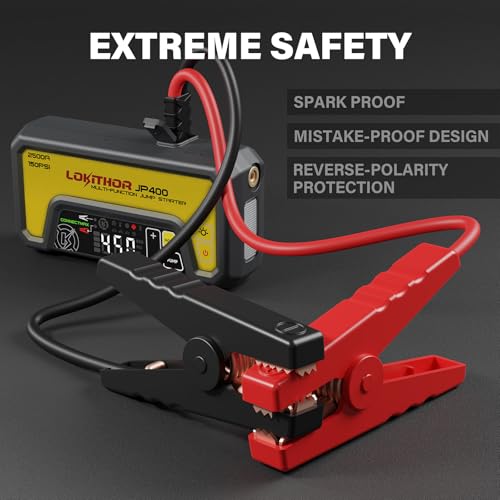 Image of LOKITHOR JP400 Jump Starter with Air Compressor for 8.5L Gas /6.5L Diesel