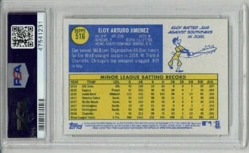 2019 TOPPS HERITAGE #516 ELOY JIMENEZ BASEBALL CARD PSA 9 MINT