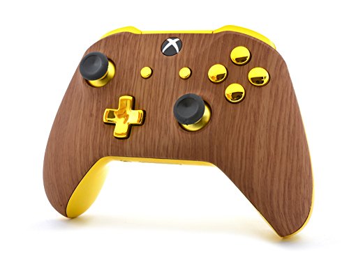 Image of MODDEDZONE UN-Modded Custom Controller compatible with Xbox One S /X... (3.5 mm jack) (Golden Wood)
