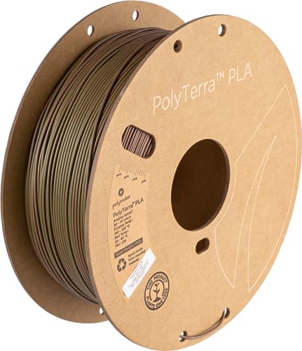 Image of Polymaker Matte PLA Filament Matte Camouflage (Dark Green-Brown) 1.75mm 1kg 3D Printing Filament, PolyTerra 3D Printer