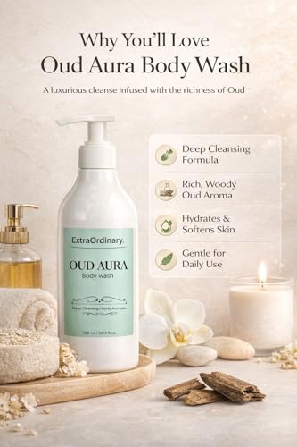 Image of EXTRAORDINARY Oud Aura Body Wash 300Ml | Refreshing Body Cleanser for Daily Use | Suitable for Soft & Fresh Skin