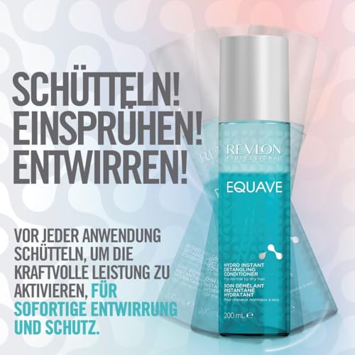 REVLON PROFESSIONAL EQUAVE Hydro Instant Detangling Conditioner, 200 ml, entwirrender Leave in Sprühconditioner für normales bis trockenes… – Ansicht 4