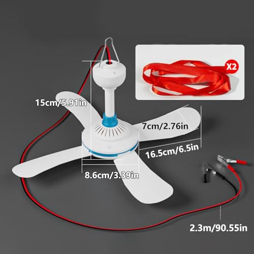 Ventilador de refrigeración silencioso de techo a 12V con bajo consumo energético 3