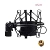 Faderr Universal Microphone Shock Mount Holder Adapter Clamp Clip Large Diameter Studio Condenser Mic Anti-Vibration Mic Holder(Black,size:4.5cm) #1
