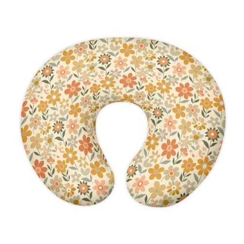 Zanxiantu Orange Floral Soft Nursing Pillow Covers for Baby Girls Breastfeeding Pillow Cover Nursing Pillow Slipcovers Boys Breastfeeding Pillow Slipcover Baby Pillow Covers