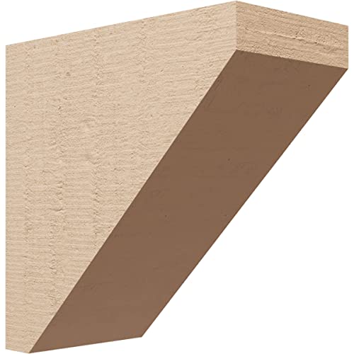 6"W x 12"D x 12"H Classic Concord Rough Cedar Woodgrain TimberThane Corbel, Primed Tan