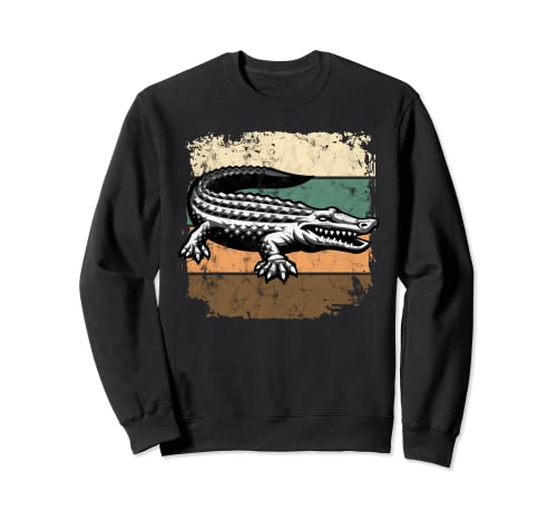 Retro Vintage Alligator Gator Crocodile Zoo Animal Lover Sudadera