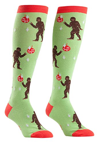 Sock It To Me Disco Bigfoot Knee High Socks Green One Size